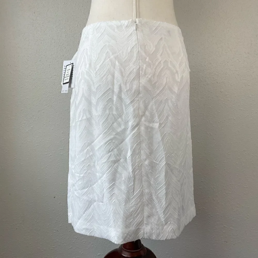 NWT Nine West White Midi Skirt Size 10